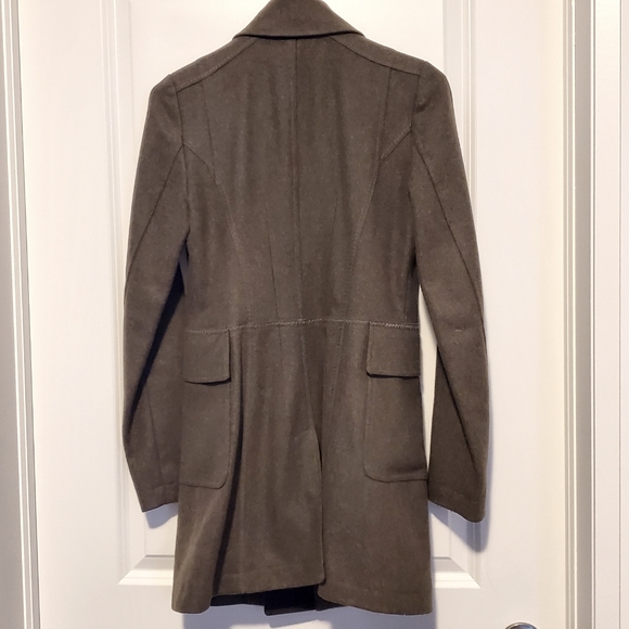 UNITED COLORS OF BENETTON Double Breasted Zip Button Wool Coat US 10 / EU 40 - Picture 3 of 8